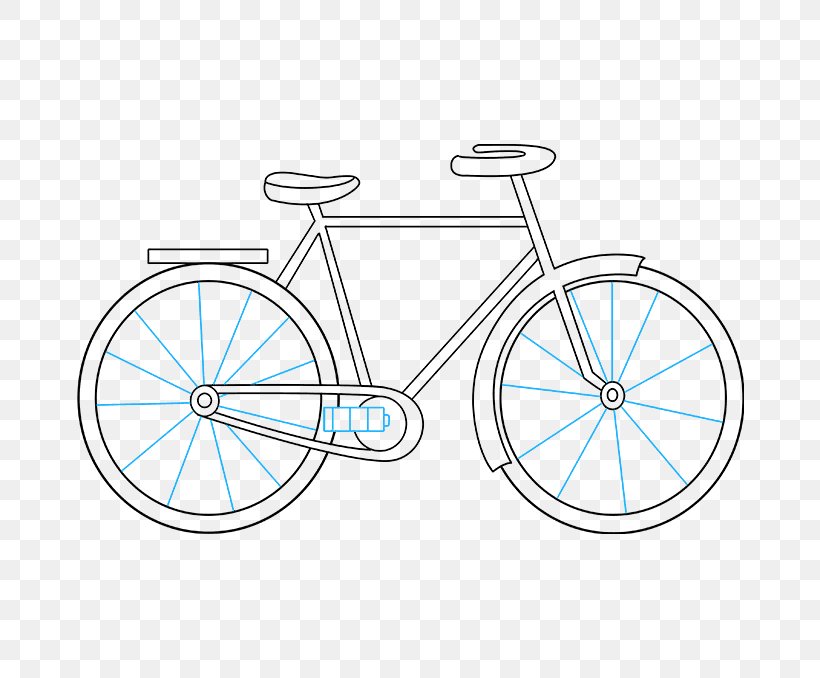 Bicycle Drawing Motorcycle How To Draw Image, PNG, 680x678px, Bicycle, Bicycle Accessory, Bicycle Drivetrain Part, Bicycle Fork, Bicycle Frame Download Free