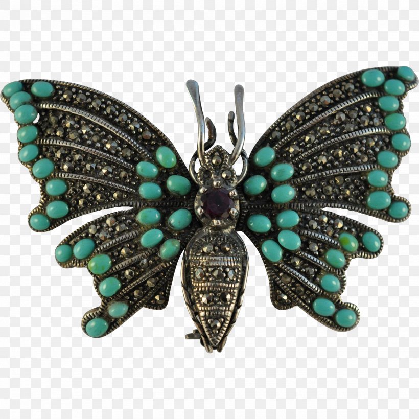 Insect Butterfly Jewellery Brooch Turquoise, PNG, 1948x1948px, Insect, Brooch, Butterflies And Moths, Butterfly, Clothing Accessories Download Free