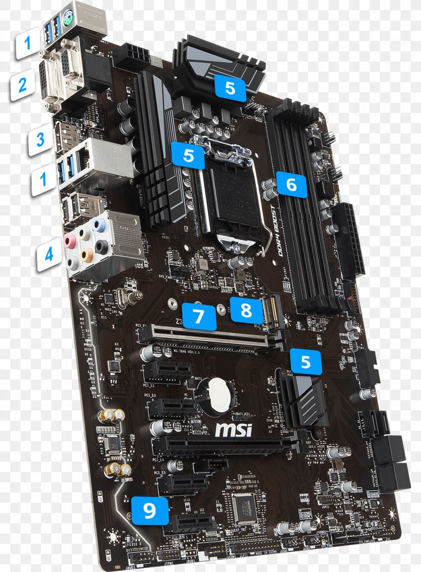 Intel Motherboard LGA 1151 MSI Coffee Lake, PNG, 1024x1393px, Intel, Atx, Central Processing Unit, Coffee Lake, Computer Component Download Free