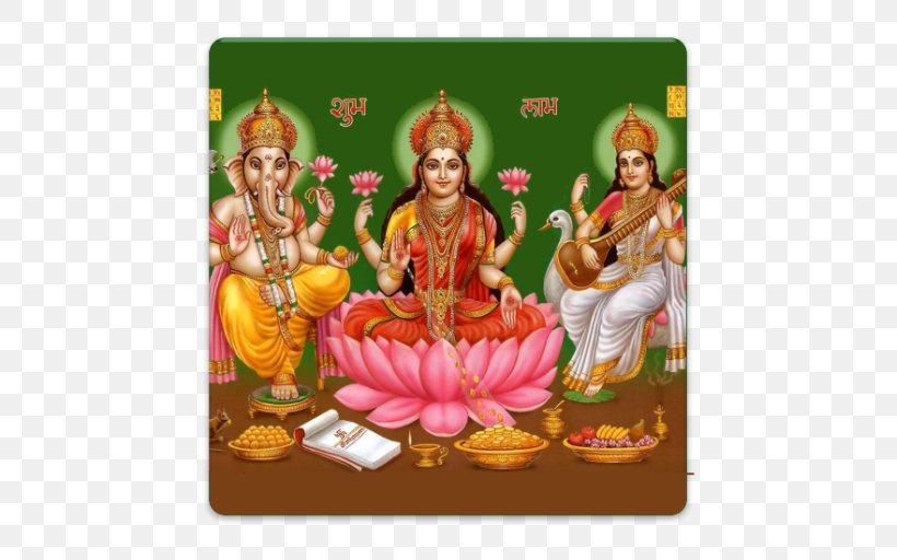 Lakshmi Ganesha Diwali Laxmi Pooja Saraswati, PNG, 512x512px, Lakshmi, Aarti, Devi, Dhanteras, Diwali Download Free