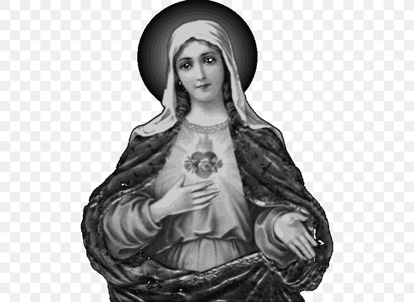 Mary Theotokos Prayer Rosary Ave Maria, PNG, 500x598px, Mary, Ave Maria, Black And White, Costume Design, Fictional Character Download Free