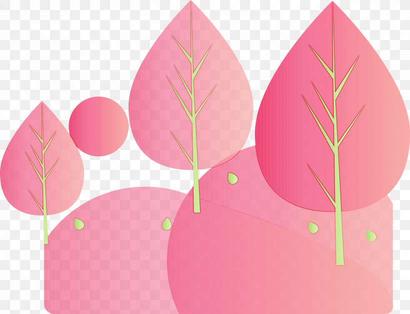 Pink Leaf Plant Tree Petal, PNG, 3000x2300px, Forest, Flower, Leaf, Magenta, Paint Download Free