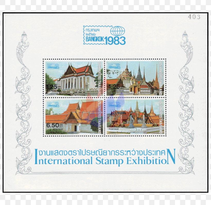 Postage Stamps Temple Thailand Philatelic Exhibition Miniature Sheet, PNG, 800x800px, Postage Stamps, Border, Chulalongkorn, Mail, Miniature Sheet Download Free