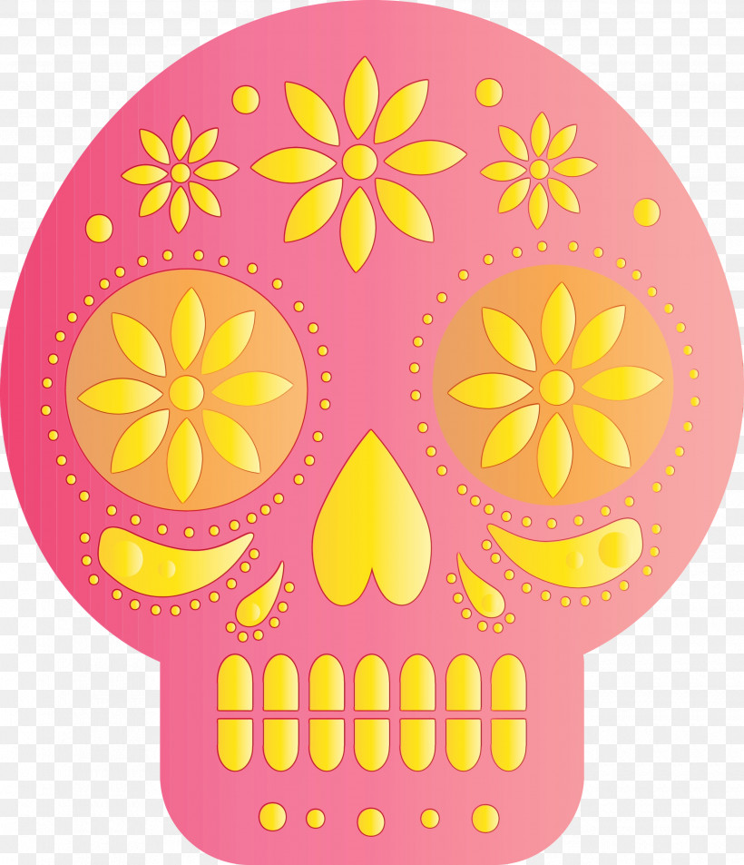 Font Yellow Flower Pattern Meter, PNG, 2580x3000px, Mexican Bunting, Flower, Meter, Paint, Watercolor Download Free