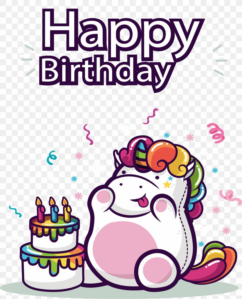 T-shirt Happy Birthday To You Unicorn, PNG, 2574x3177px, Tshirt, Anniversary, Area, Birthday, Cake Download Free
