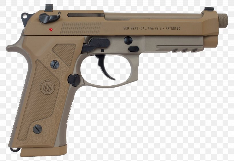 Beretta M9 9×19mm Parabellum Semi-automatic Pistol Semi-automatic Firearm, PNG, 3963x2728px, 919mm Parabellum, Beretta M9, Air Gun, Airsoft, Airsoft Gun Download Free