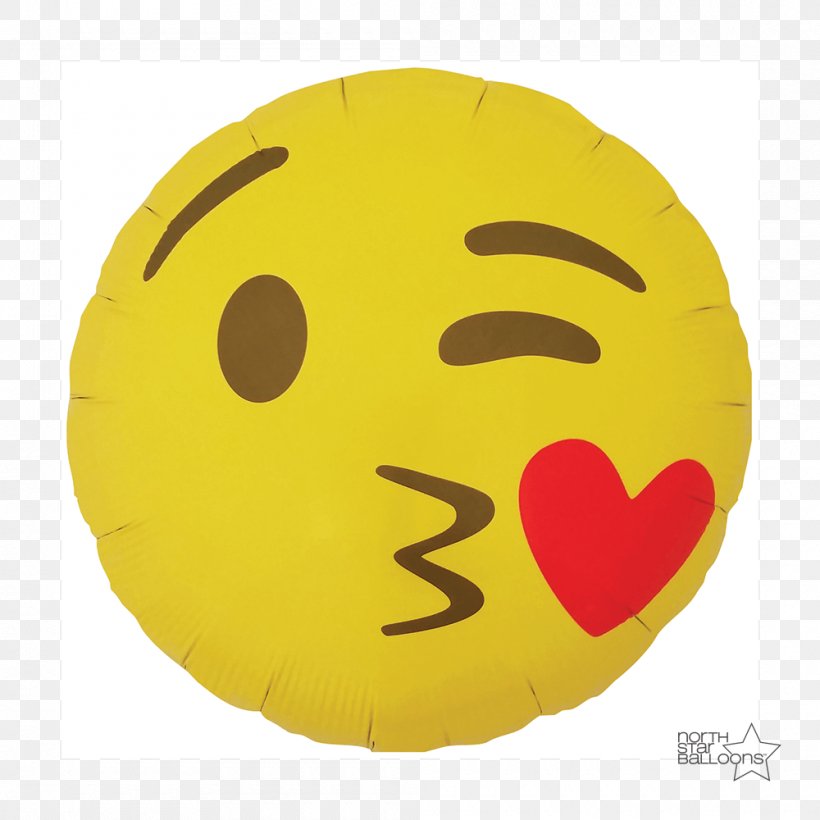Balloon Emoji Kiss Birthday Party, PNG, 1000x1000px, Balloon, Affection, Birthday, Emoji, Emoticon Download Free