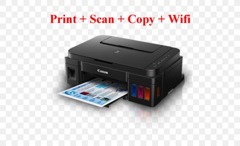 Inkjet Printing Canon PIXMA G3400 Inkjet A4 Wi-fi Printer Laser Printing, PNG, 500x500px, Inkjet Printing, Canon, Electronic Device, Image Scanner, Ink Download Free