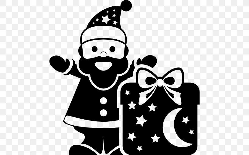 Santa Claus's Reindeer Santa Claus's Reindeer Rudolph Christmas, PNG, 512x512px, Santa Claus, Art, Artwork, Black And White, Christmas Download Free