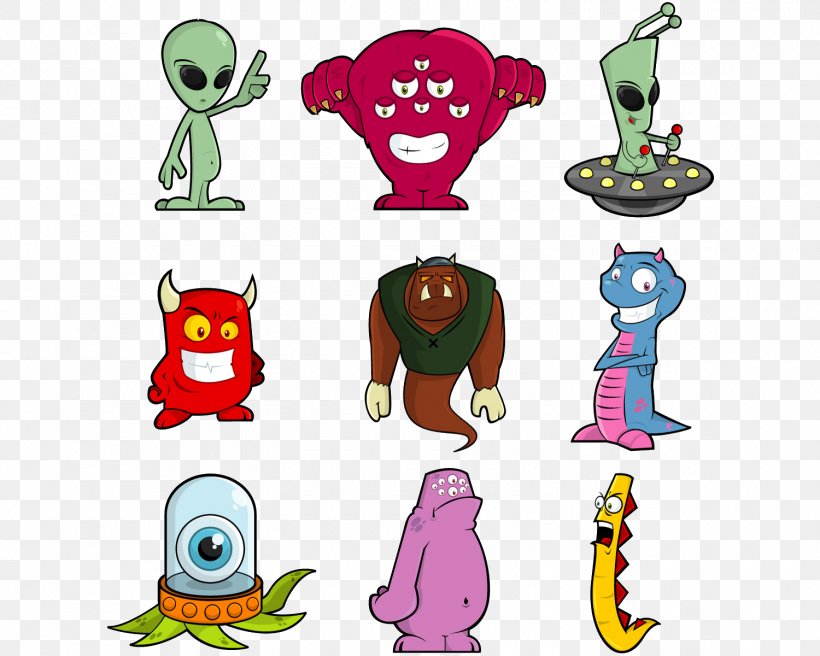 Cartoon Alien Unidentified Flying Object Character, PNG, 1500x1200px, Cartoon, Alien, Aliens, Art, Character Download Free