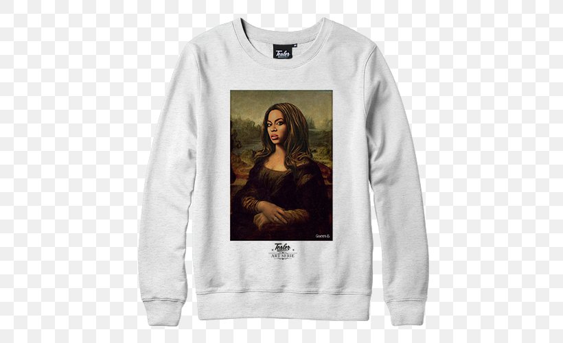Sweater Hoodie T-shirt Bluza Mona Lisa, PNG, 500x500px, Sweater, Art, Bluza, Brand, Clothing Download Free