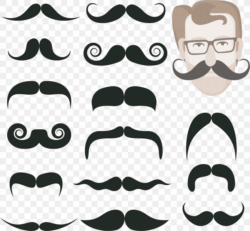 Beard Moustache Royalty-free Illustration, PNG, 994x921px, Beard, Barber, Black And White, Eyewear, Facial Hair Download Free