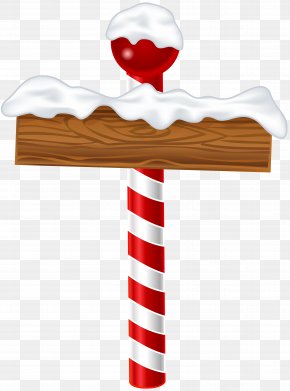 Christmas Pole Sign Clip Art Image - Christmas Clip Art PNG