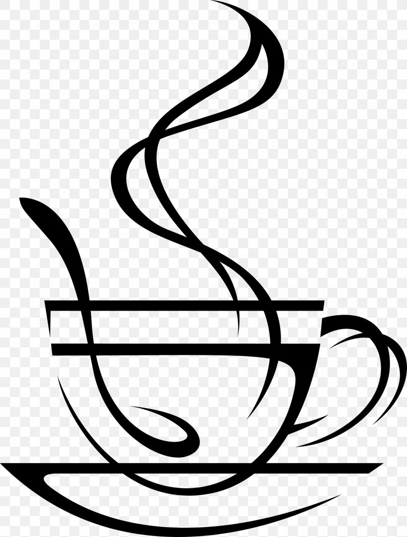 Coffee Cup Cafe Clip Art, PNG, 1893x2500px, Coffee, Art, Artwork, Black, Black And White Download Free