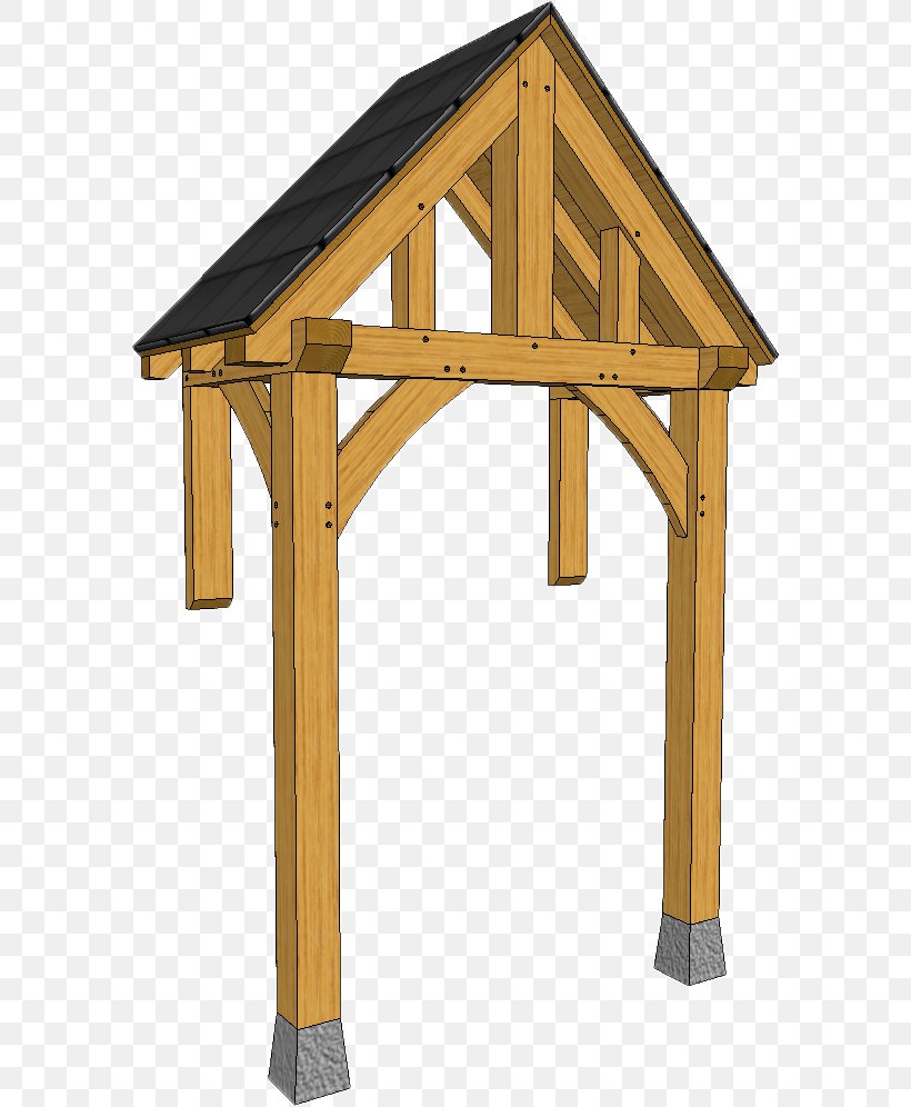 King Post Porch Lumber Timber Framing, PNG, 583x996px, King Post, Framing, Lumber, Oak, Outdoor Structure Download Free