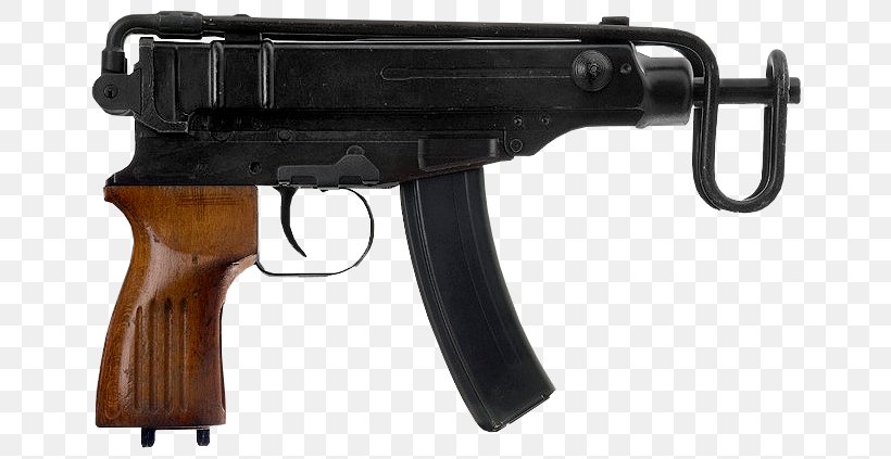 Submachine Gun Škorpion Magpul FMG-9 Firearm Foldable Machine Gun, PNG, 686x423px, Watercolor, Cartoon, Flower, Frame, Heart Download Free