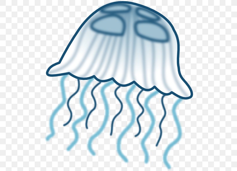 Jellyfish Clip Art, PNG, 516x593px, Jellyfish, Area, Black And White, Blue Jellyfish, Cartoon Download Free