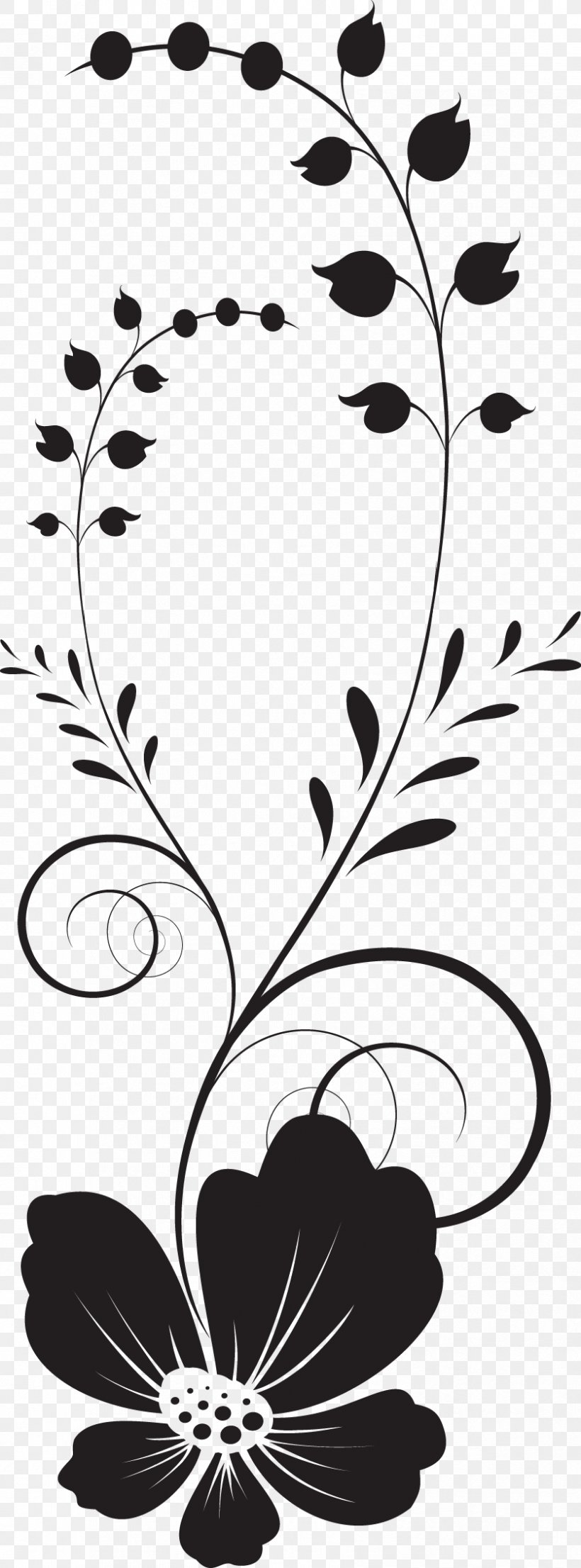Paper Rubber Stamp Monogram Scrapbooking Pattern, PNG, 836x2256px, Paper, Black, Black And White, Branch, Butterfly Download Free