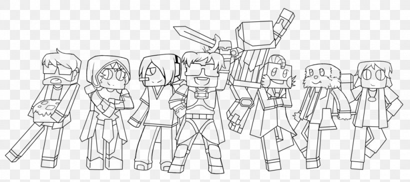 minecraft youtuber coloring book drawing png 1024x457px