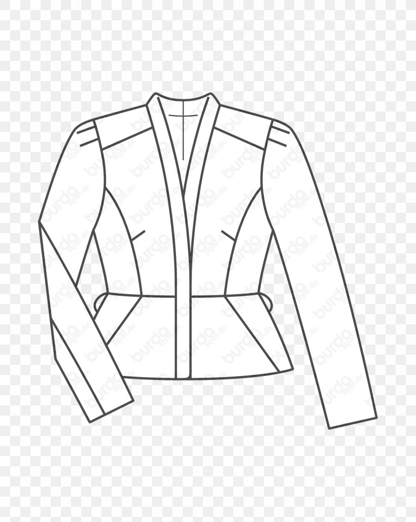 Blazer Fashion Burda Style Sleeve Pattern, PNG, 1170x1470px, Blazer, Aresta, Black, Black And White, Burda Style Download Free