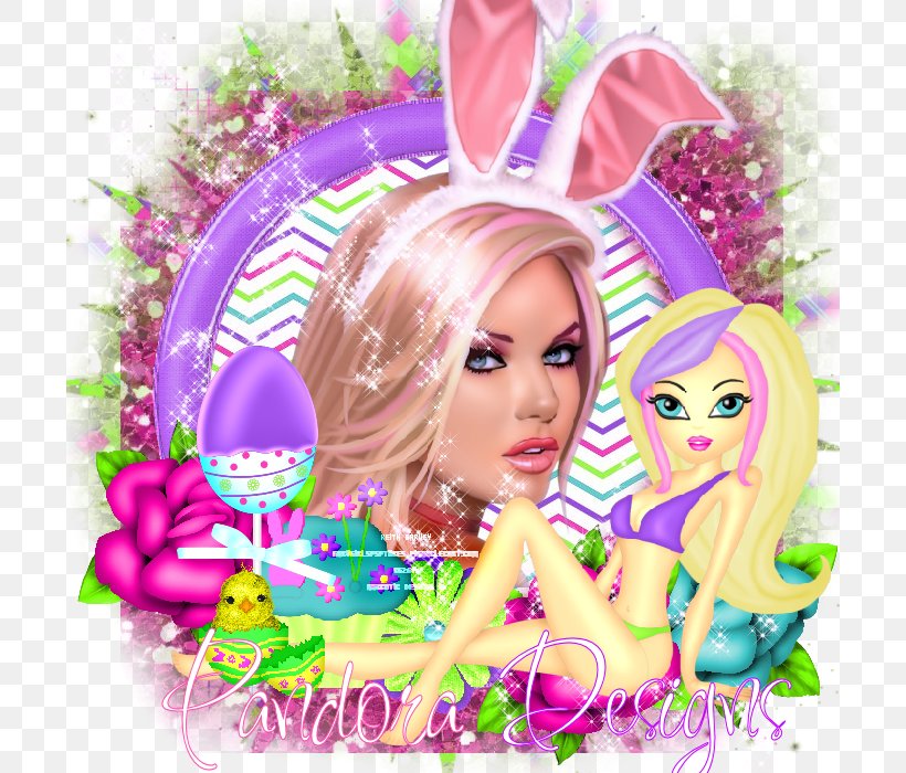 Easter Photomontage Pink M Character, PNG, 700x700px, Easter, Barbie, Character, Doll, Fiction Download Free
