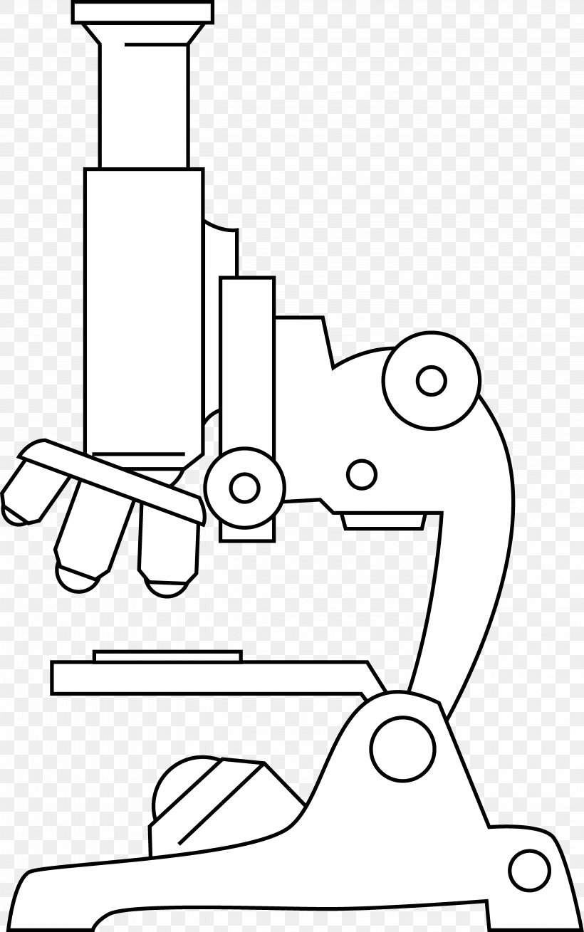 Line Art Microscope Drawing Clip Art, PNG, 5156x8234px, Line Art, Area, Artwork, Black And White, Cartoon Download Free