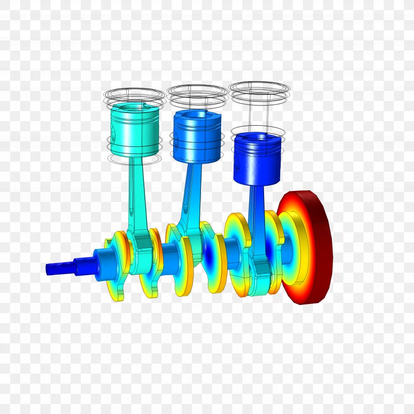 COMSOL Multiphysics Reciprocating Engine Computer Simulation, PNG