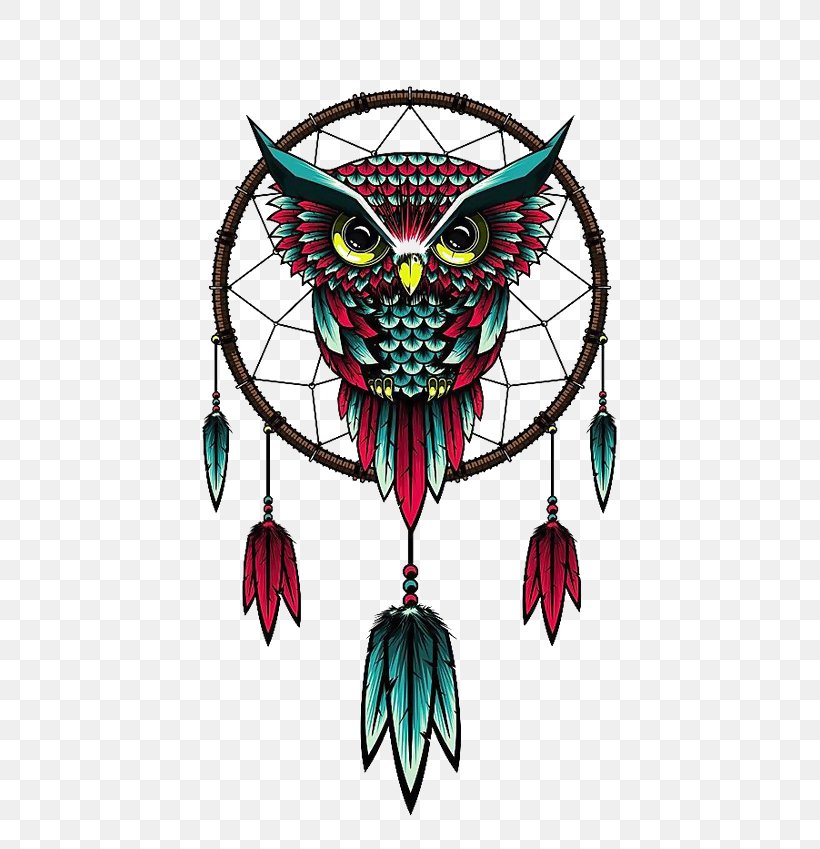 Owl Dreamcatcher T-shirt Wallpaper, PNG, 619x849px, Owl, Beak, Bird, Bird Of Prey, Blackandwhite Owl Download Free
