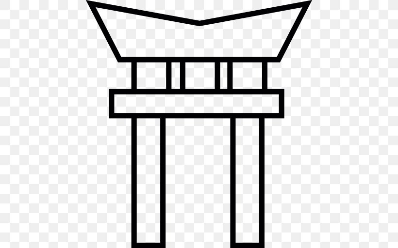 Torii Shinto Shrine Symbol, PNG, 512x512px, Torii, Area, Black And White, Furniture, Gate Download Free