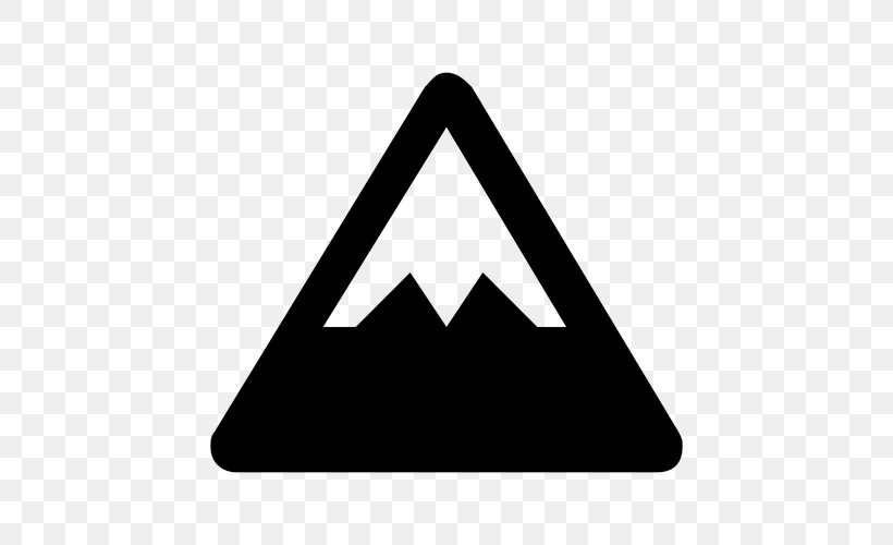 Mountain Symbol Clip Art, PNG, 500x500px, Mountain, Black, Black And White, Brand, Elevation Download Free