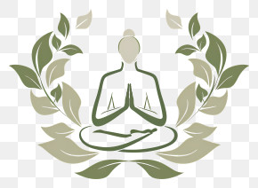 Garden Meditation Day - Meditation Symbol With Green Leaves PNG