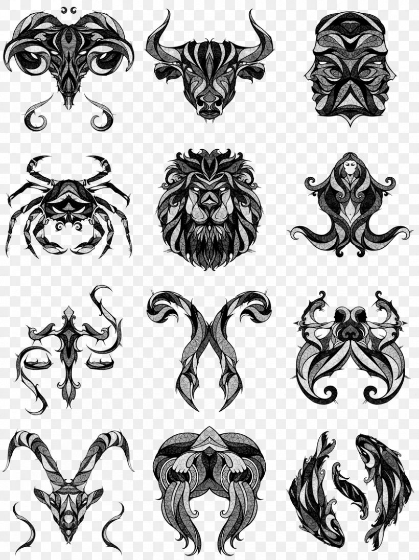 Tattoo Zodiac Cancer Leo Astrological Sign, PNG, 850x1137px, Tattoo,  Ambigram, Art, Astrological Sign, Black And White