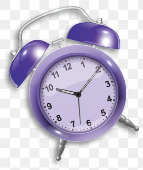 Purple Clock - Alarm Clock Icon PNG