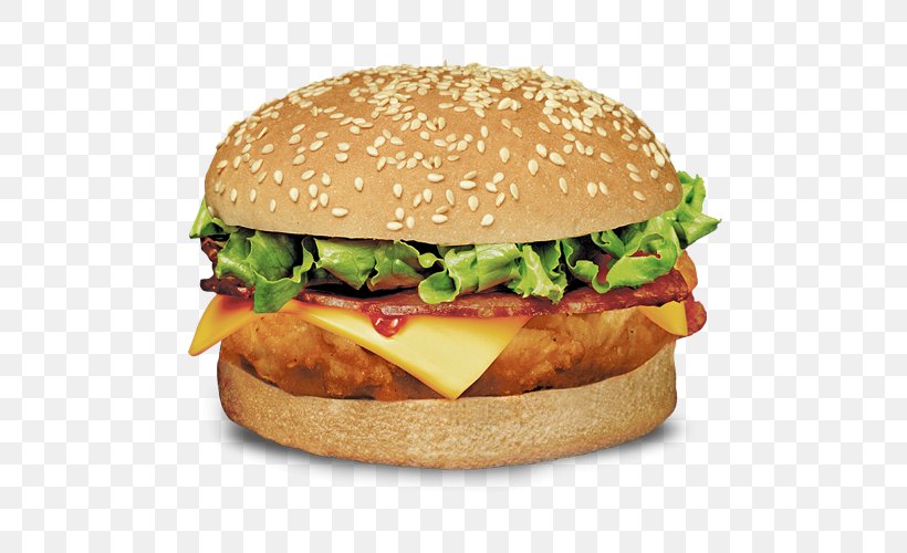 Hamburger Cheeseburger Chicken Sandwich Veggie Burger Bacon, PNG, 500x500px, Hamburger, American Food, Bacon, Beef, Breakfast Sandwich Download Free