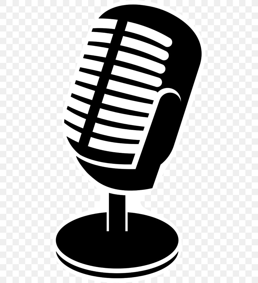 Microphone Podcast YouTube Talk Radio, PNG, 487x900px, Microphone, Audio, Audio Equipment, Black And White, Chair Download Free