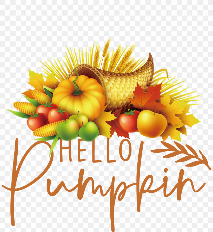 Hello Pumpkin Autumn Thanksgiving, PNG, 2745x3000px, Autumn, Christmas Day, Cornucopia, Gratitude, Harvest Download Free