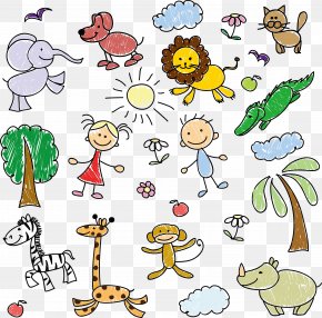 Children's Zoo Poster Vector Background PNG