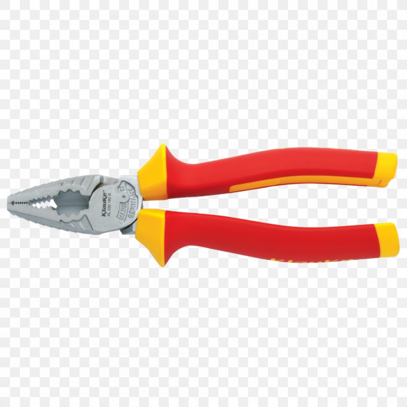 Diagonal Pliers Hand Tool Lineman's Pliers, PNG, 1000x1000px, Diagonal Pliers, Crimp, Cutting, Cutting Tool, Electrical Cable Download Free