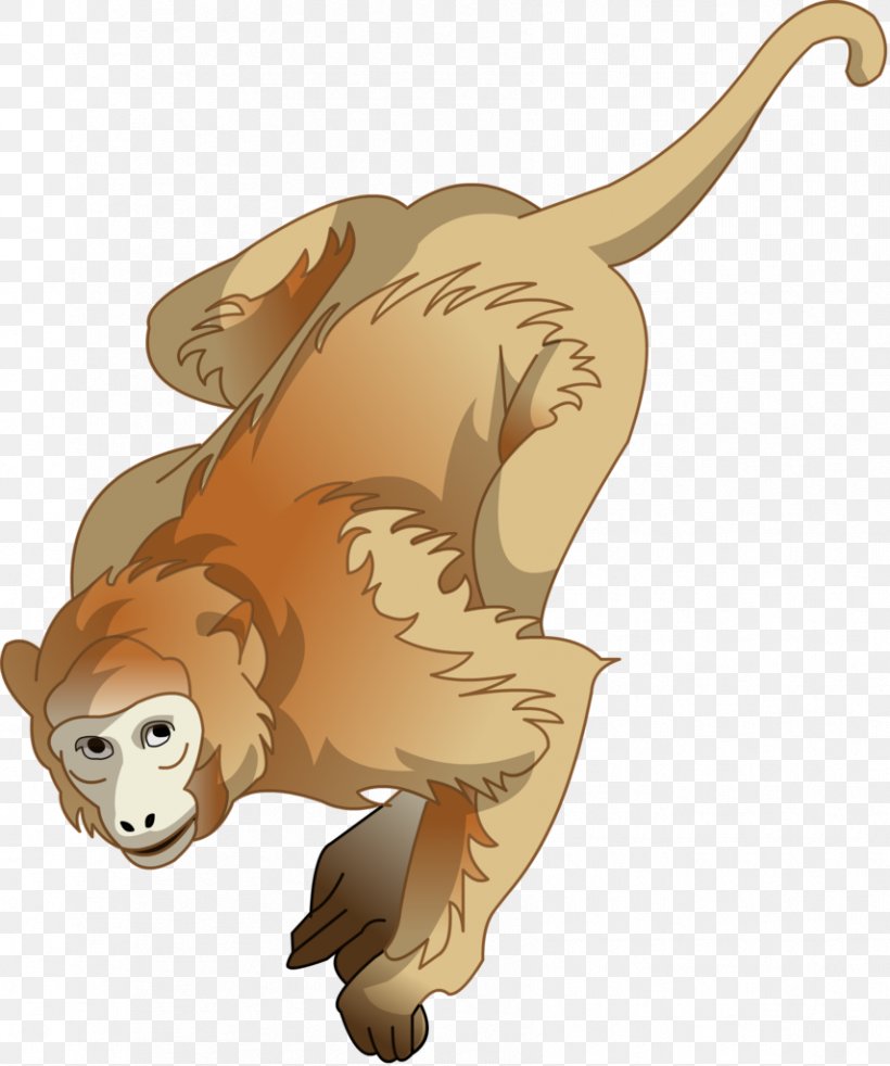 Lion Macaque Primate Monkey Illustration, PNG, 855x1024px, Lion, Animation, Art, Big Cats, Carnivoran Download Free