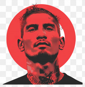 Paolo Guerrero - Red Portrait Of A Man PNG