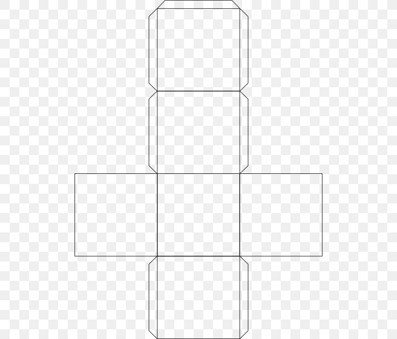 Paper Model Cube Template Clip Art, PNG, 512x700px, Paper, Area, Askartelu, Black And White, Cube Download Free