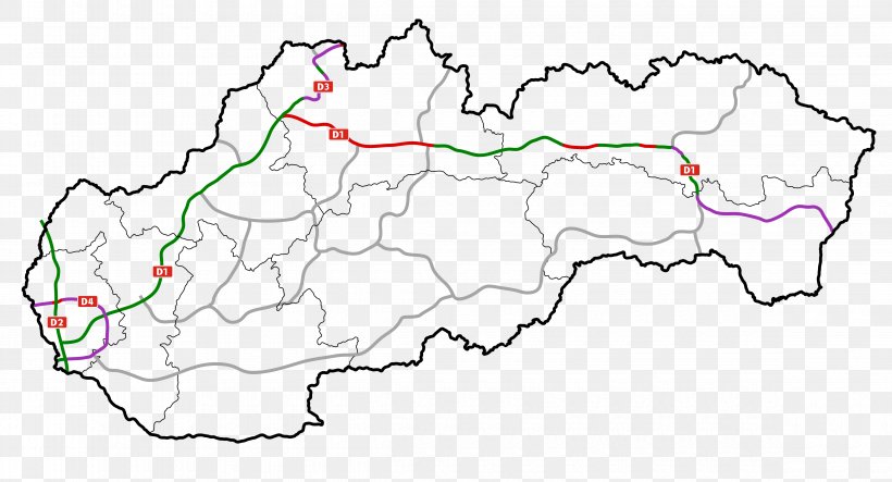 Bratislava Zvolen D1 Motorway Controlled-access Highway Wikipedia, PNG, 4680x2529px, Bratislava, Area, Blank Map, Controlledaccess Highway, D1 Motorway Download Free