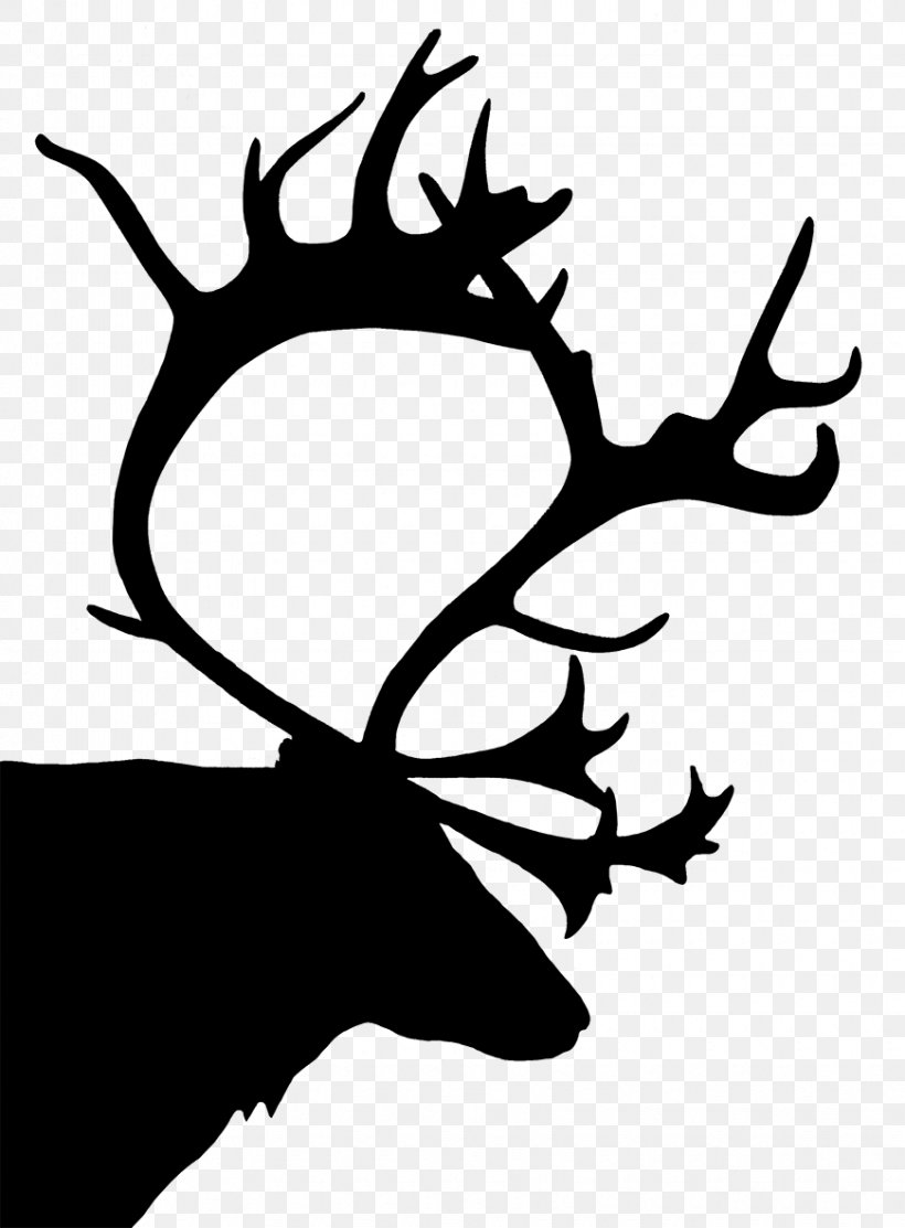 Reindeer Silhouette Christmas Clip Art, PNG, 870x1181px, Reindeer, Antler, Art, Artwork, Black And White Download Free