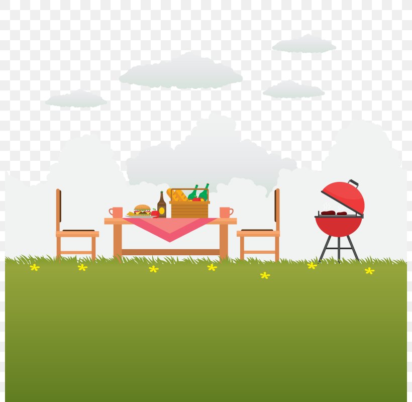 Barbecue Steak Euclidean Vector Picnic, PNG, 800x800px, Barbecue, Backyard, Grass, Gratis, Grilling Download Free