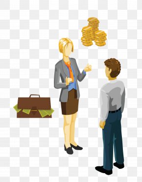 Vector Business People - Drawing Cartoon Euclidean Vector Illustration PNG