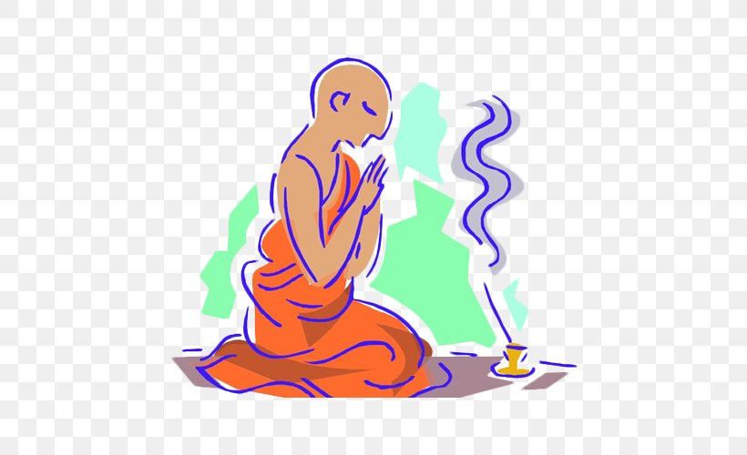 Buddhism Prayer Bhikkhu Monk Clip Art, PNG, 500x500px, Buddhism, Area, Art, Artwork, Bhikkhu Download Free