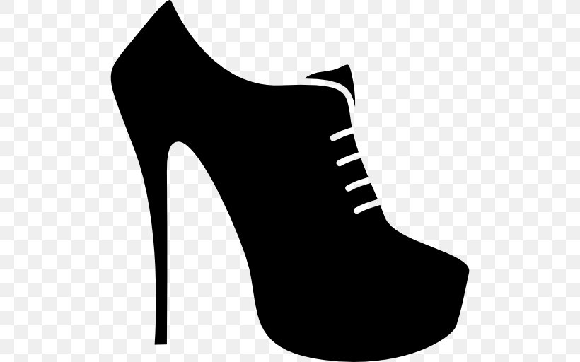 High-heeled Shoe Stiletto Heel Platform Shoe Court Shoe Boot, PNG, 512x512px, Highheeled Shoe, Black, Black And White, Boot, Court Shoe Download Free