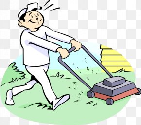 Yard Work - Lawn Mowers Gardening Clip Art PNG