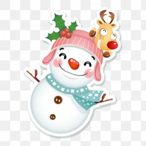 Christmas Snowman And Elk - Christmas Chinese New Year Snowman PNG