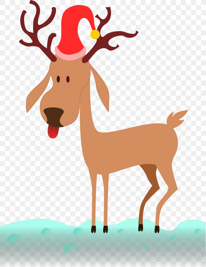 Reindeer Rudolph Santa Claus Clip Art, PNG, 1854x2400px, Reindeer, Animation, Antler, Christmas, Deer Download Free
